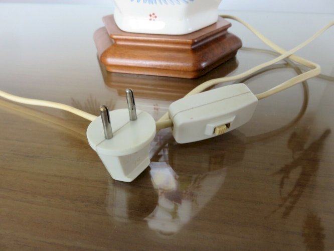 GRAND PIED DE LAMPE EN CERAMIQUE ANNEE 1983 VINTAGE