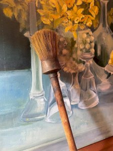 Grand pinceau rond ancien 37cm