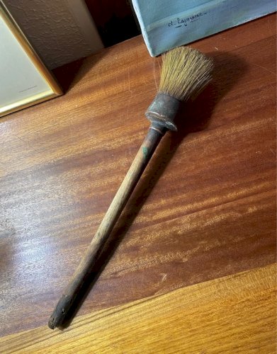 Grand pinceau rond ancien 37cm