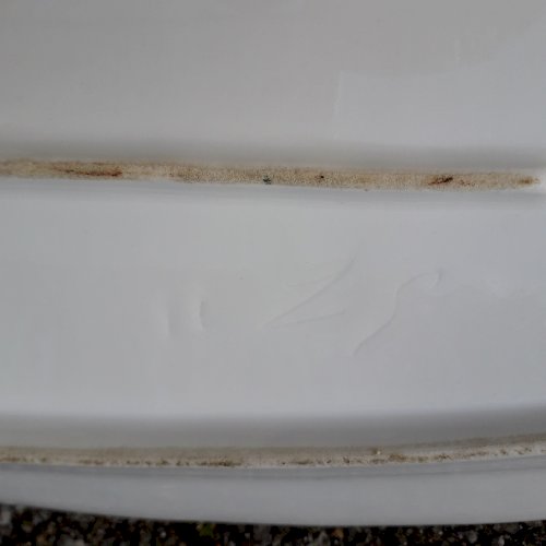 Grand plat à poisson en porcelaine