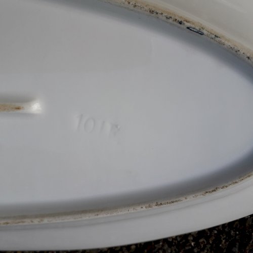 Grand plat à poisson en porcelaine