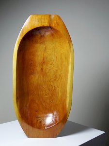 Grand plat, coupe, creuse en bois Maroc vintage