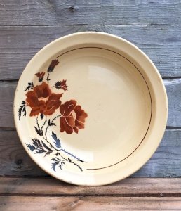 Large antique hollow dish in earthenware