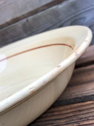 Grand plat creux ancien en faïence