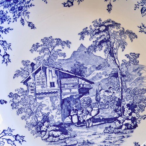 Grand plat creux ancien English Style