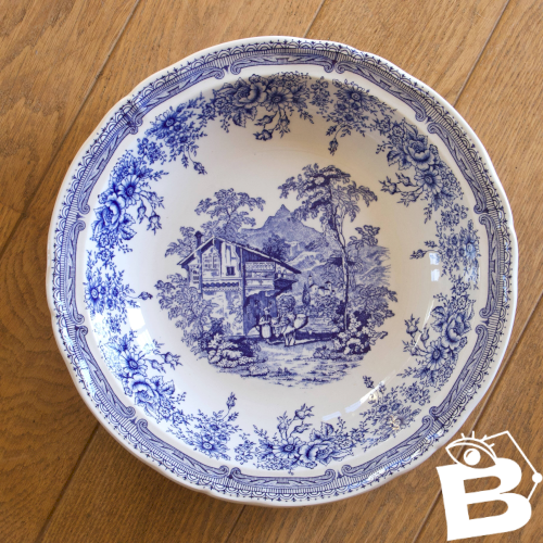 Grand plat creux ancien English Style