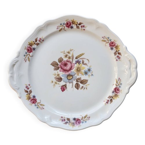 Grand plat de service rond vintage Moulin des Loups