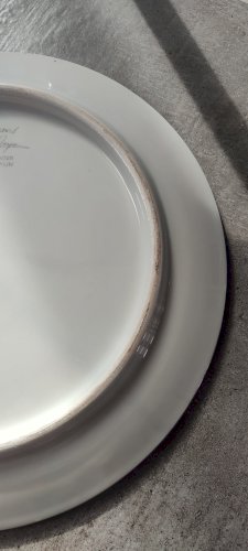 Grand plat mural en majolique signé Enrique Crespo , Artesania années 70