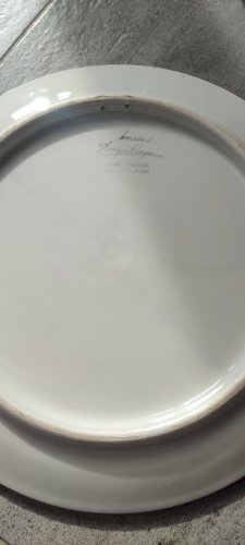 Grand plat mural en majolique signé Enrique Crespo , Artesania années 70