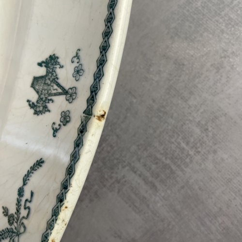 Grand plat plateau présentation ovale Moulin des loups & Hamage décor LUCIA