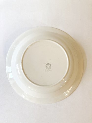 Grand plat rond Faïencerie Nouvelle de Givors, modèle "Maryse"