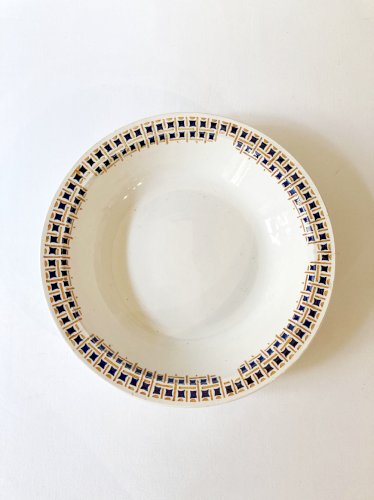 Grand plat rond Faïencerie Nouvelle de Givors, modèle "Maryse"