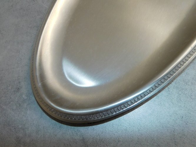 GRAND PLATEAU EN INOX EN BOITE STYLE EMPIRE