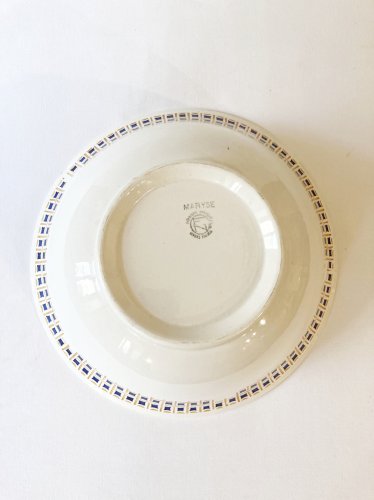 Grand plat/saladier rond Faïencerie Nouvelle de Givors, modèle "Maryse"