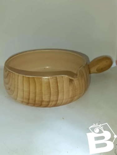 grand poelon decor faux bois style grandjean jourdan en bon etat