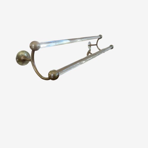 GRAND PORTE SERVIETTE DOUBLE ART DECO EN BRONZE MASSIF ET VERRE ANNEES 20 30
