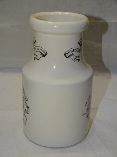 -GRAND POT CERAMIQUE POUR LA MOUTARDE GREY POUPON DIJON COLLECTION DECO CUISINE