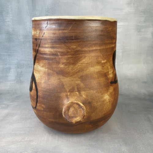 Grand pot ou vase / seau à champagne Poterie de la Colombe Haut.~22cm