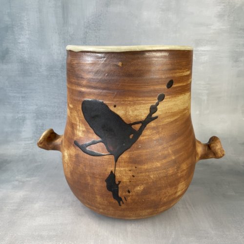 Grand pot ou vase / seau à champagne Poterie de la Colombe Haut.~22cm