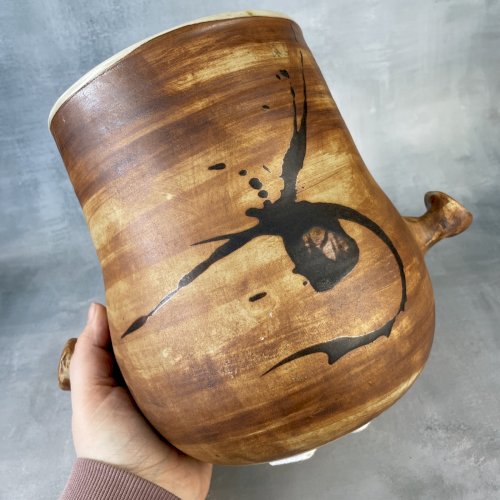 Grand pot ou vase / seau à champagne Poterie de la Colombe Haut.~22cm