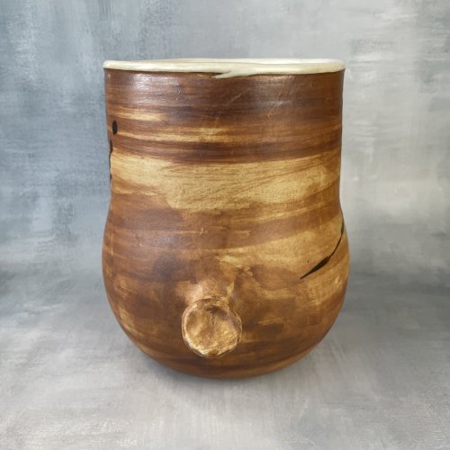 Grand pot ou vase / seau à champagne Poterie de la Colombe Haut.~22cm