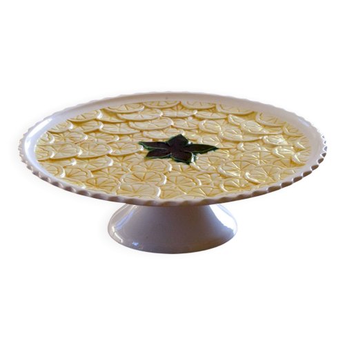 Grand présentoir à gâteau tarte en barbotine citrons