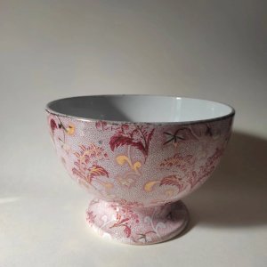 Grand saladier Creil et Montereau décor muguet