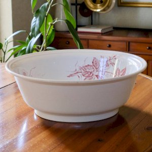 Large 19th century ironstone salad bowl Imperial Bonn