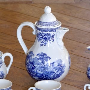 Grand service à café ancien en faïence English Style