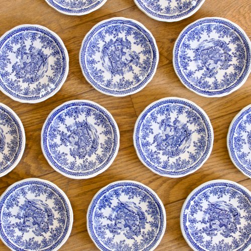 Grand service à café ancien en faïence English Style