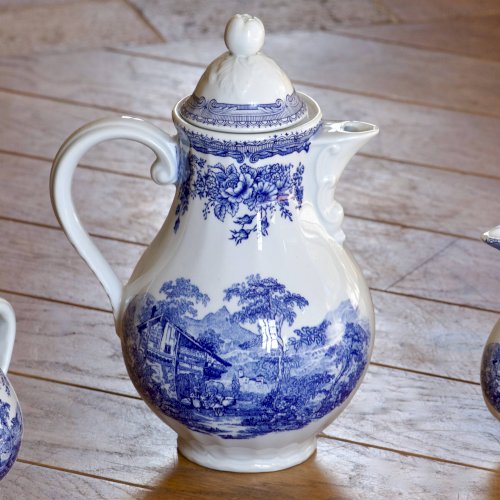 Grand service à café ancien en faïence English Style