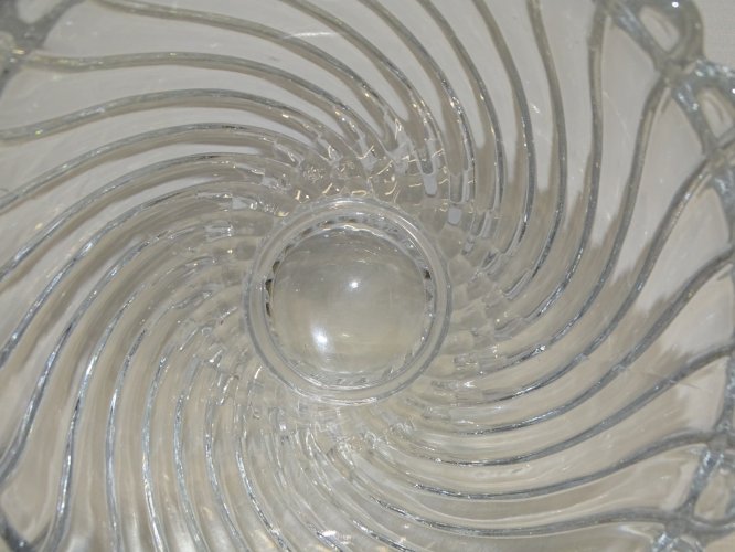 -GRAND SUCRIER POT COUVERT BACCARAT BAMBOU TORS Marqué en dessous & couvercle  D