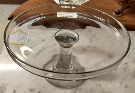 Large CAKE STAND Blown Glass Early 20th Century Glassware Art Table 7MAG 20/02