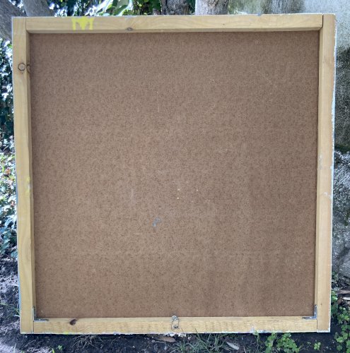 Grand tableau 90 x 90 - Art Contemorain - Coulures