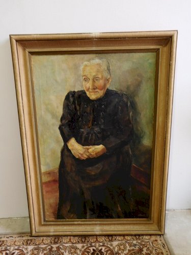 GRAND TABLEAU LA MAMEE 1939 80X120 DE LUCIENNE BOSQUET