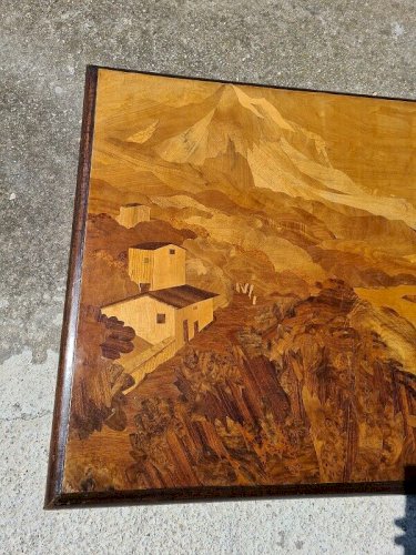 GRAND TABLEAU MARQUETERIE ROSENAU