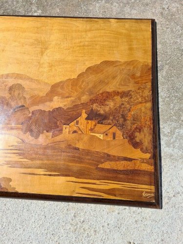 GRAND TABLEAU MARQUETERIE ROSENAU