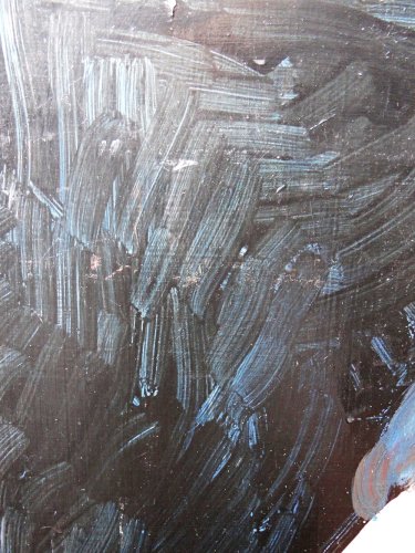 Grand tableau nu femme de dos, moderne huile panneau vintage