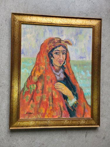 GRAND TABLEAU PEINTURE HUILE SUR TOILE SIGNE S.MIRAD
