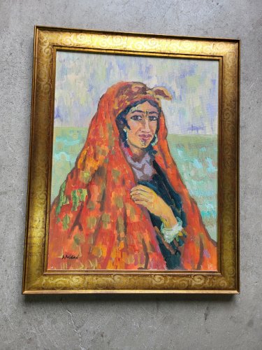 GRAND TABLEAU PEINTURE HUILE SUR TOILE SIGNE S.MIRAD
