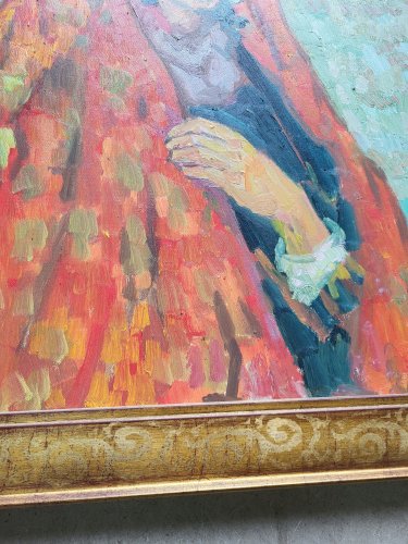 GRAND TABLEAU PEINTURE HUILE SUR TOILE SIGNE S.MIRAD