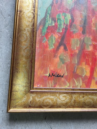 GRAND TABLEAU PEINTURE HUILE SUR TOILE SIGNE S.MIRAD