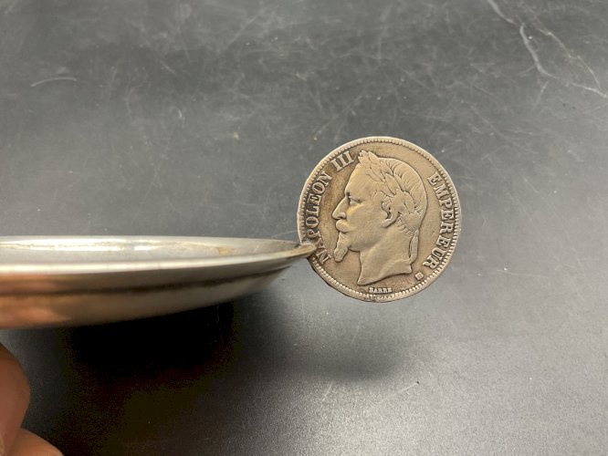 Grand Taste-vin  DECAT PARIS En Argent  Écu 5 Francs Napoleon III .