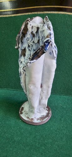 GRAND VASE A 3 RESERVOIRS EN GRES VERNISSE