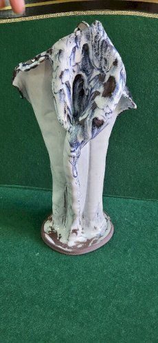 GRAND VASE A 3 RESERVOIRS EN GRES VERNISSE