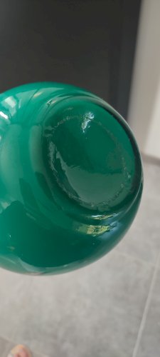 Grand vase-aiguière vintage en verre doublé Empoli (38 cm)