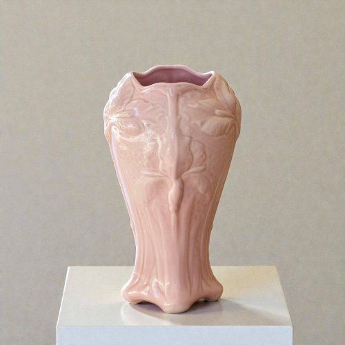 Grand vase ancien Art Nouveau en barbotine signé Salis-les-Bains