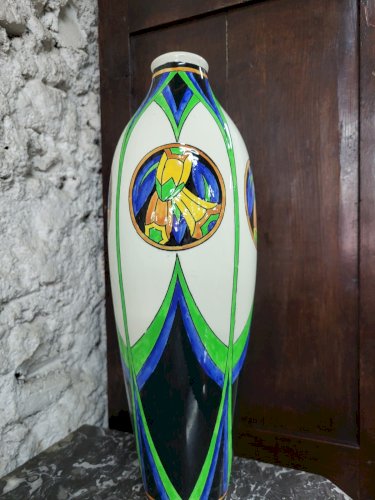 GRAND VASE ART DECO MADE IN BELGIUM BOCH LA LOUVIERE