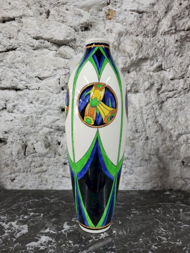 GRAND VASE ART DECO MADE IN BELGIUM BOCH LA LOUVIERE