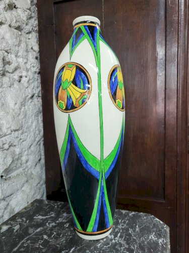 GRAND VASE ART DECO MADE IN BELGIUM BOCH LA LOUVIERE